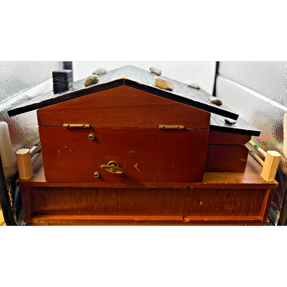 Vintage Japanese-Made Swiss Chalet Style Musical Jewelry Box - Picture 6 of 9